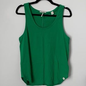 SIZE M SCOTCH & SODA KELLY GREEN COTTON TANK CURVED HEM